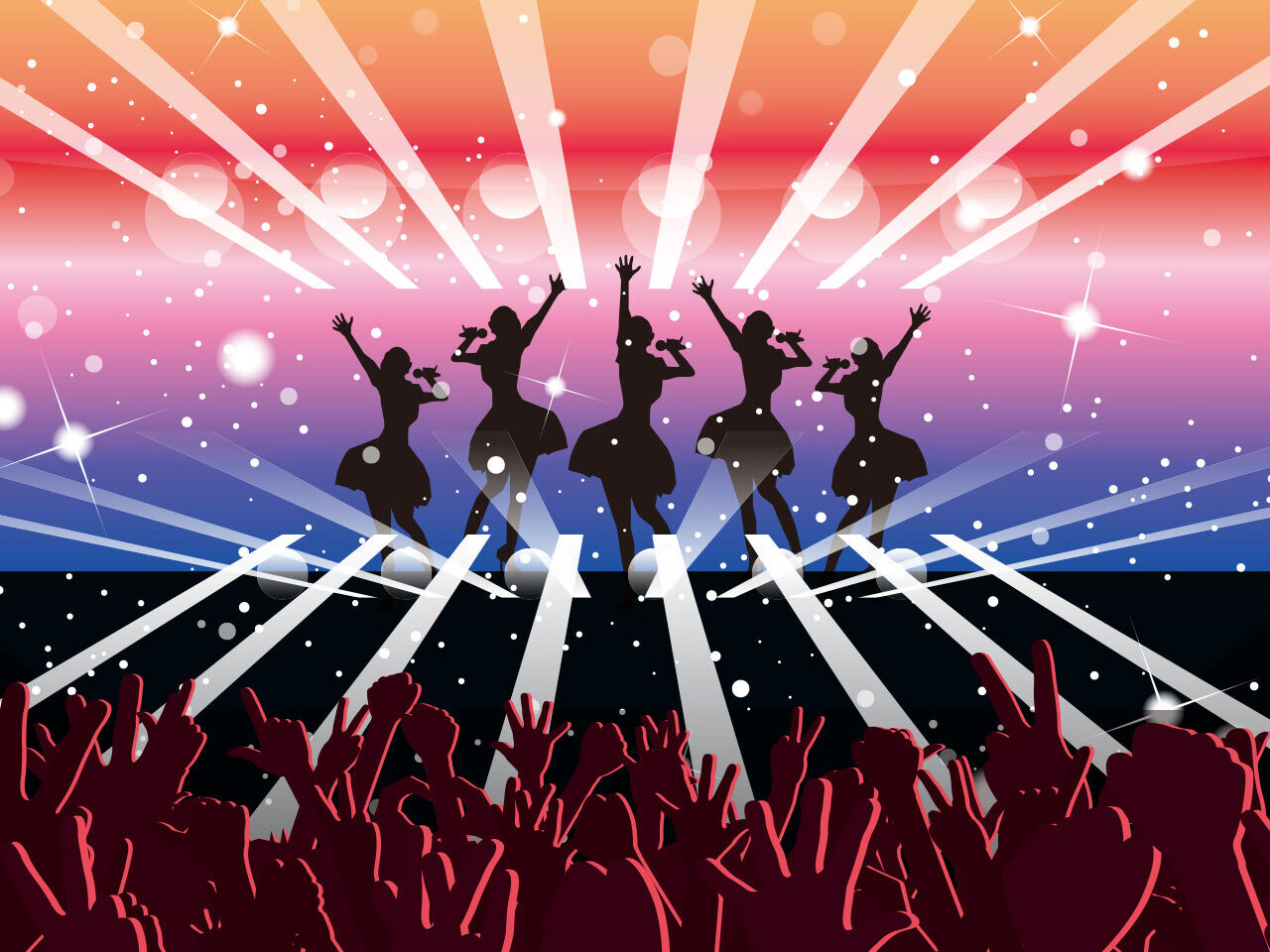 スポットライトを浴びる看板娘のイメージ画像